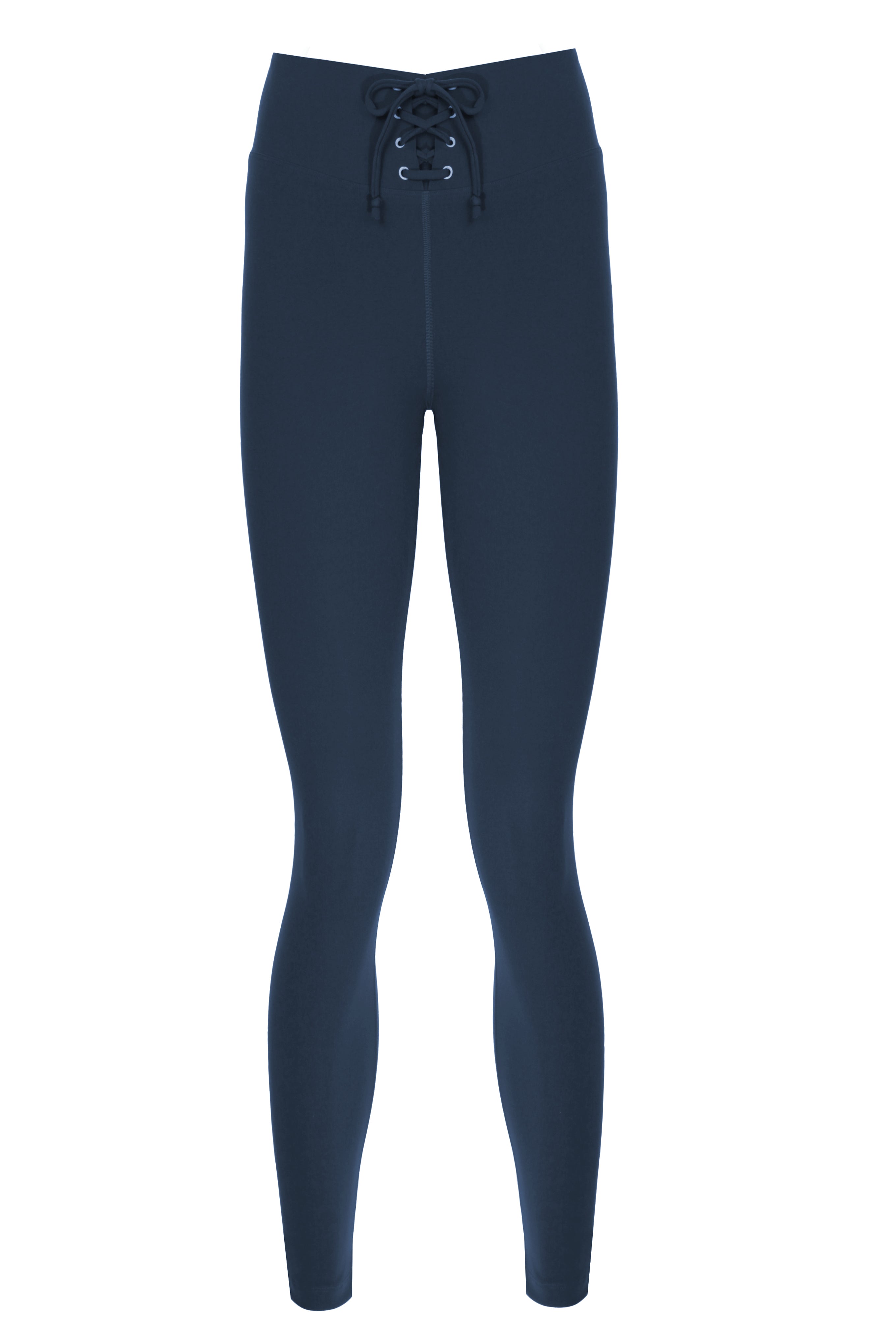 High Waist Lace up True Navy Shaper Matt Leggings