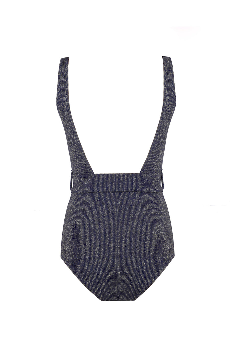 Lisa Navy Blue Sparkly Rib Swimsuit