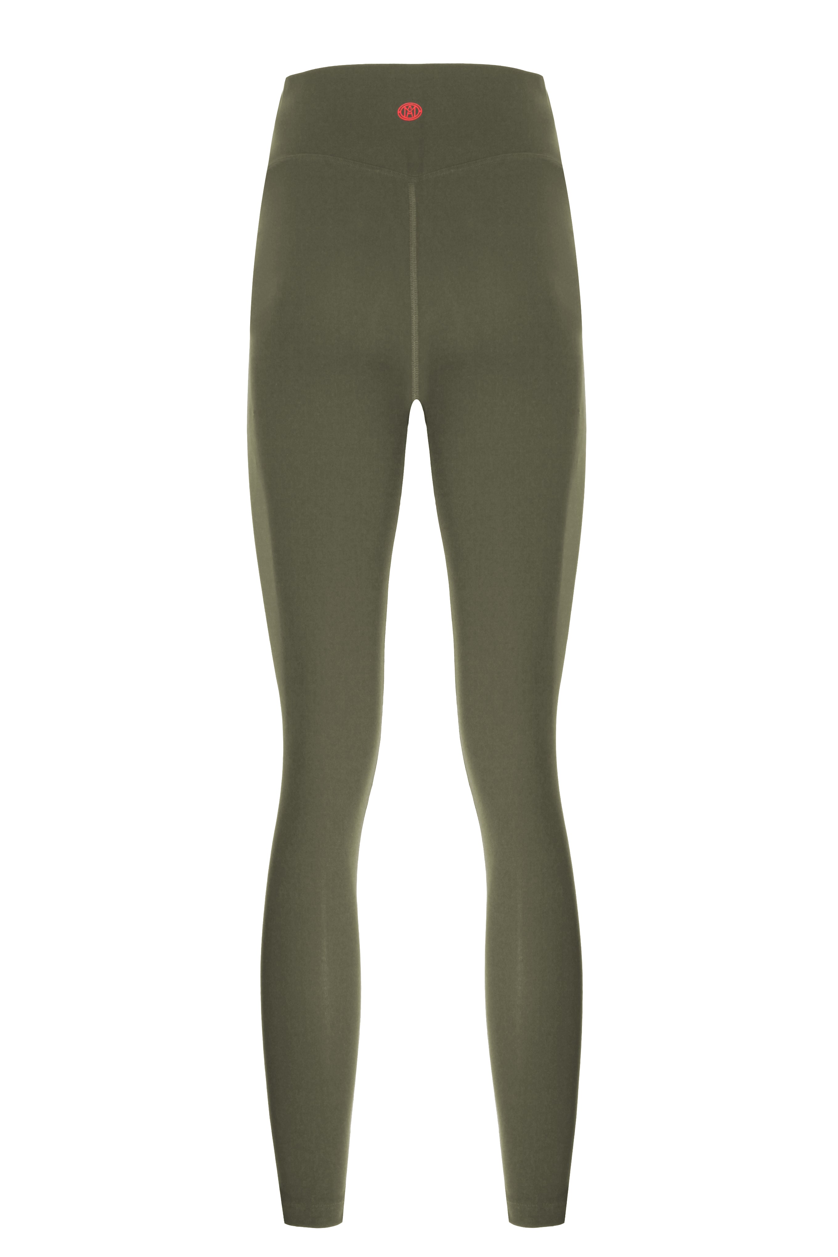 High Waist Lace up Green Shaper Matt Leggings