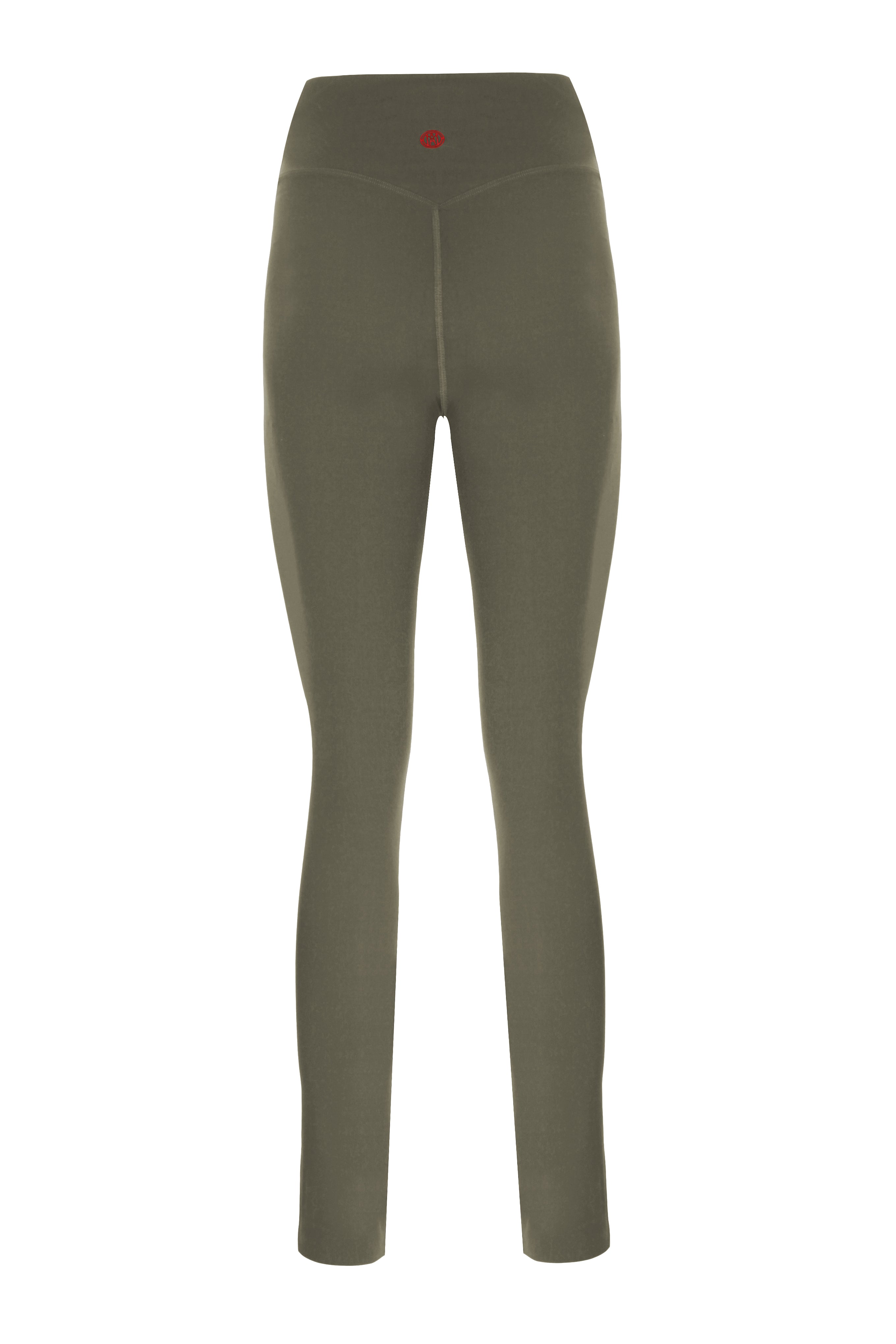 Zipper Ankle Shaper Green Matt Leggings