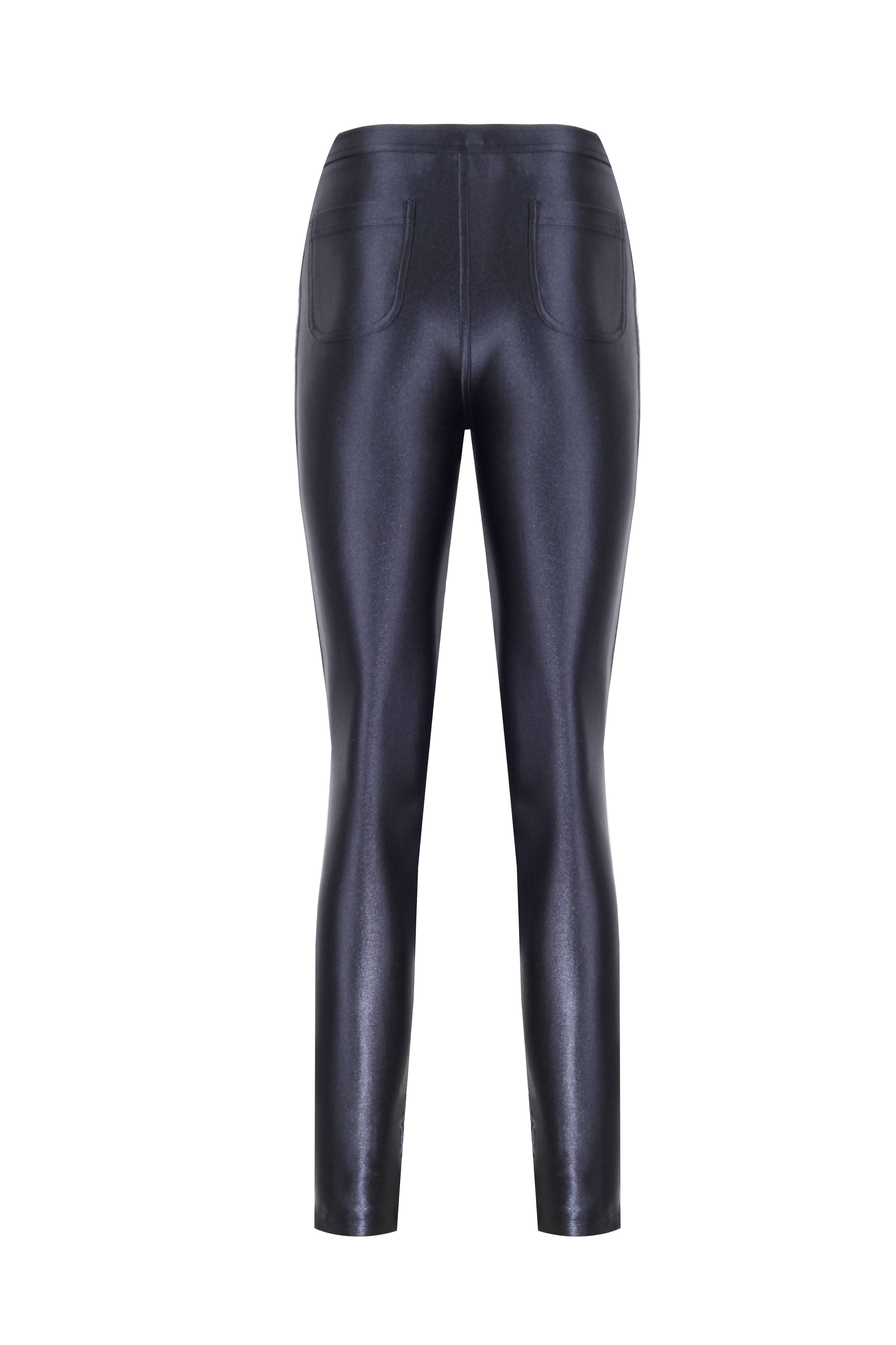 Cecile Anthracite Grey Shiny Pants