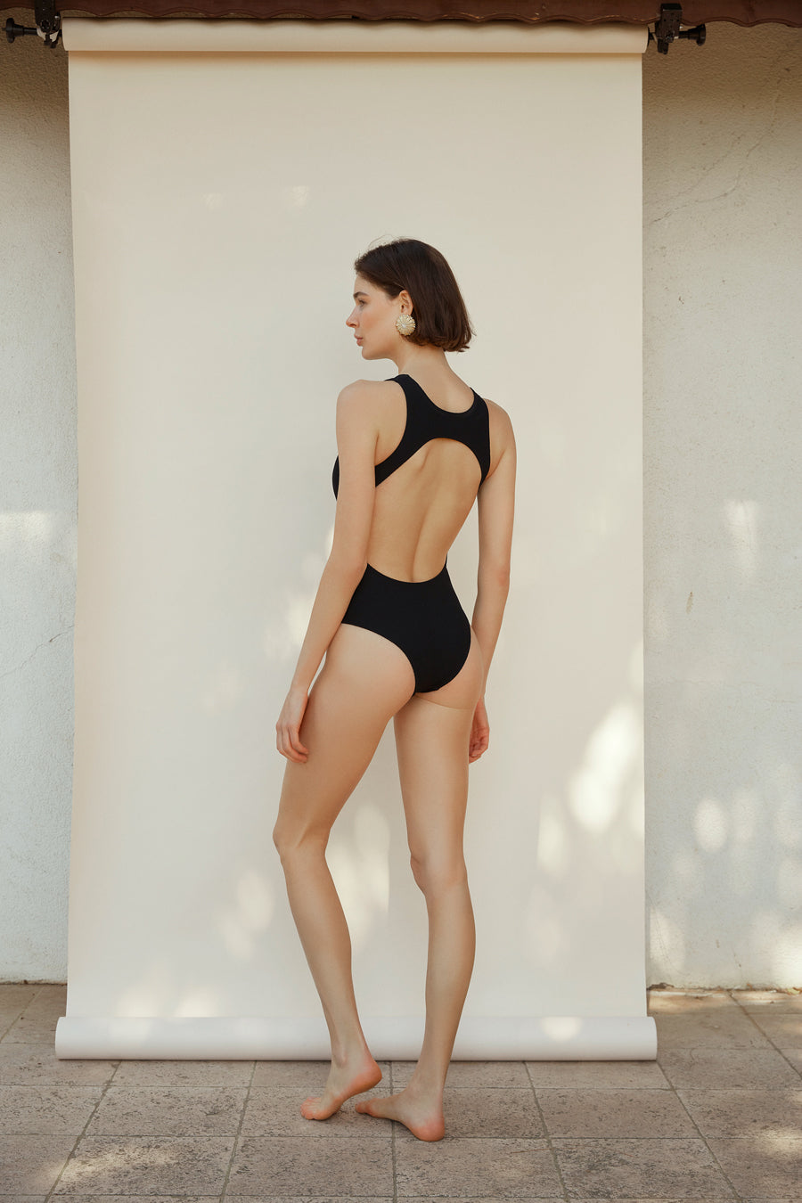 Mathilde Black Textured Swimsuit