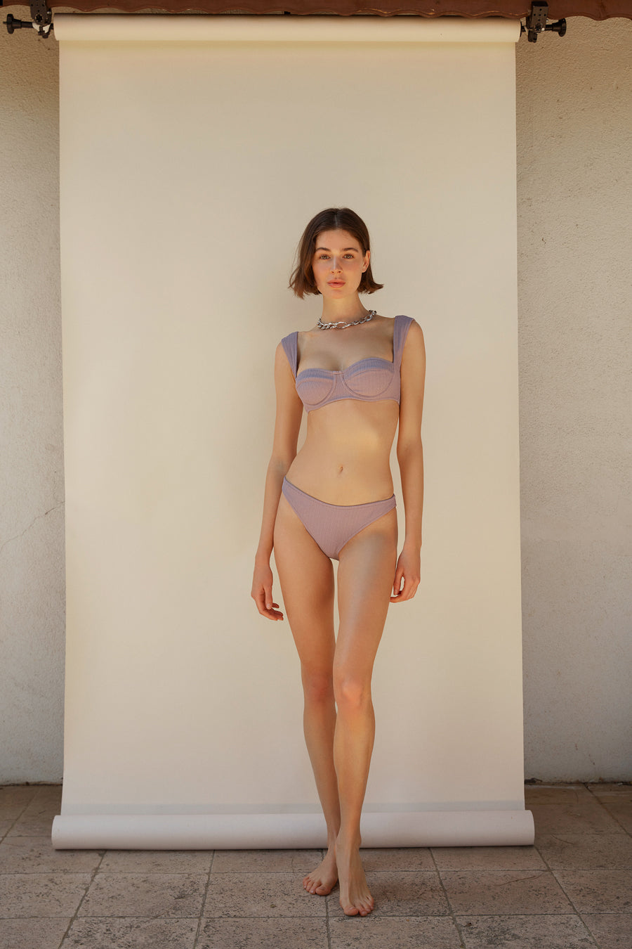 Sylvie Grey Textured Bikini