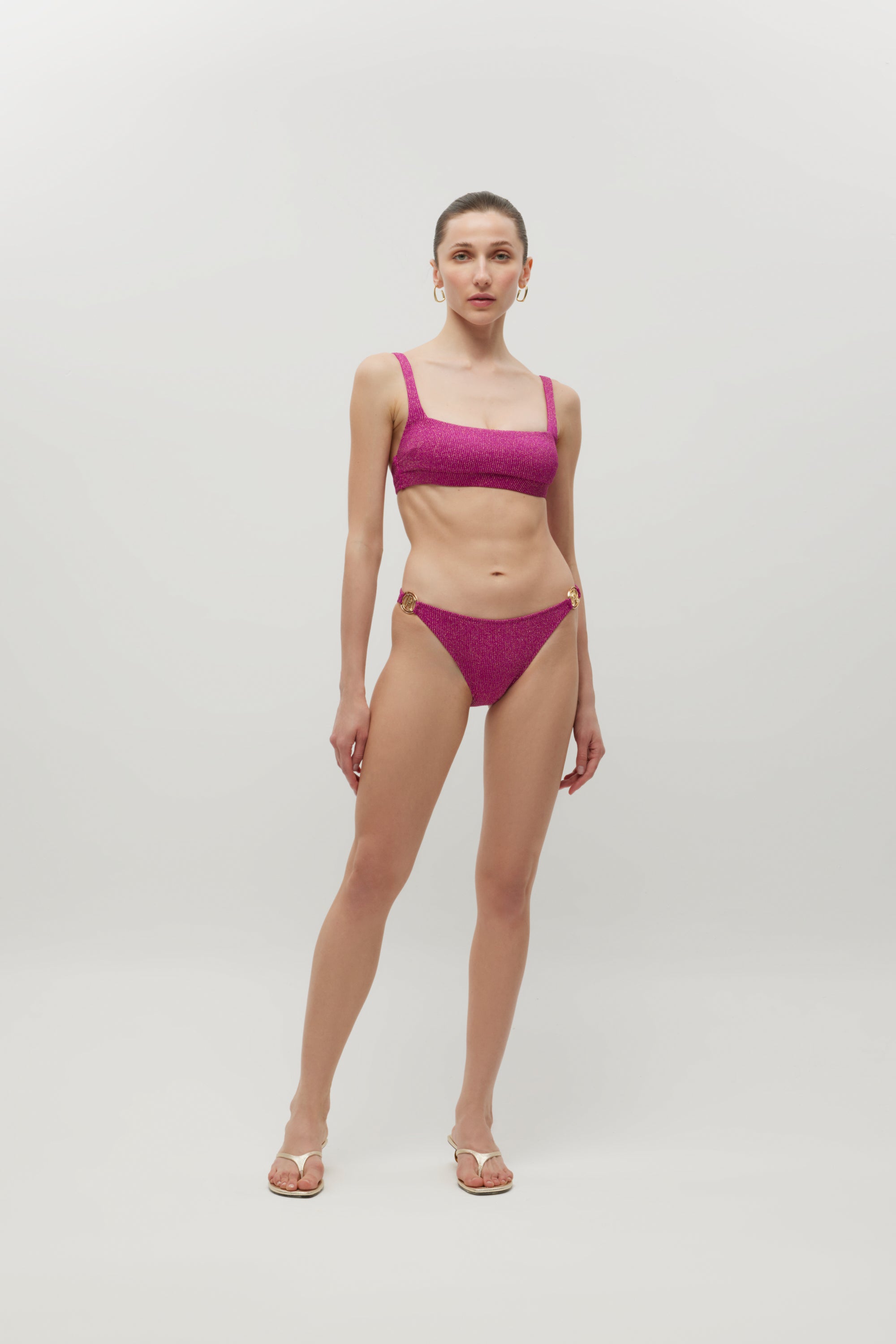 Ninette Pink Shiny Rib Bikini