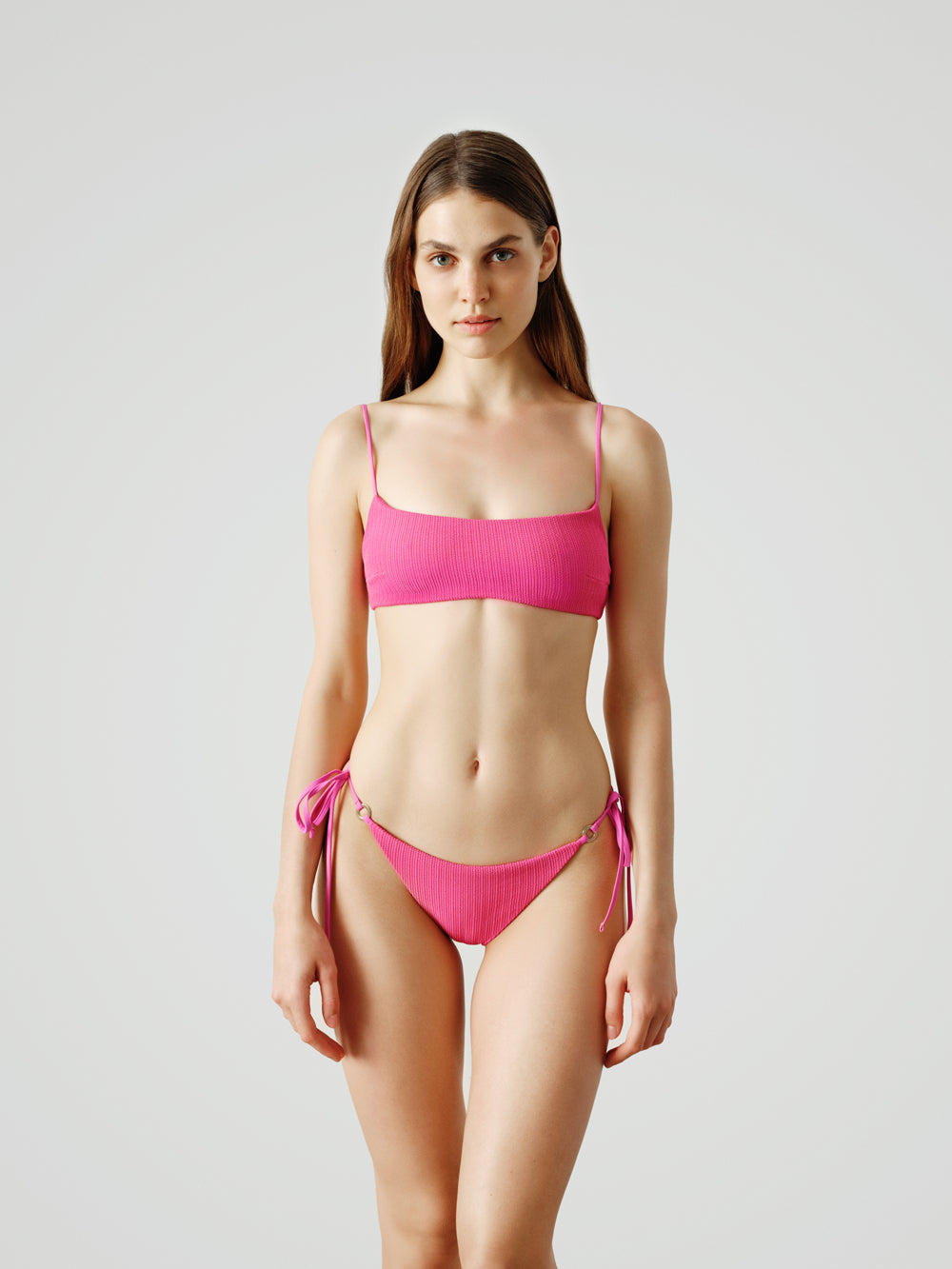 Jade Pink Textured Bikini