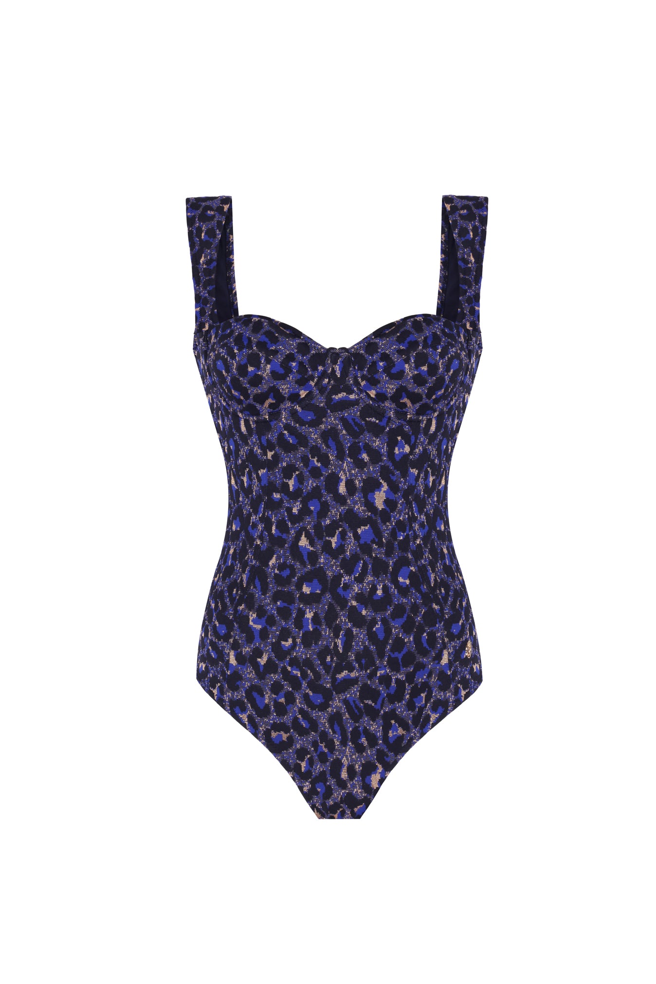 Ophelia Blue Leopard Textured Swimsuit