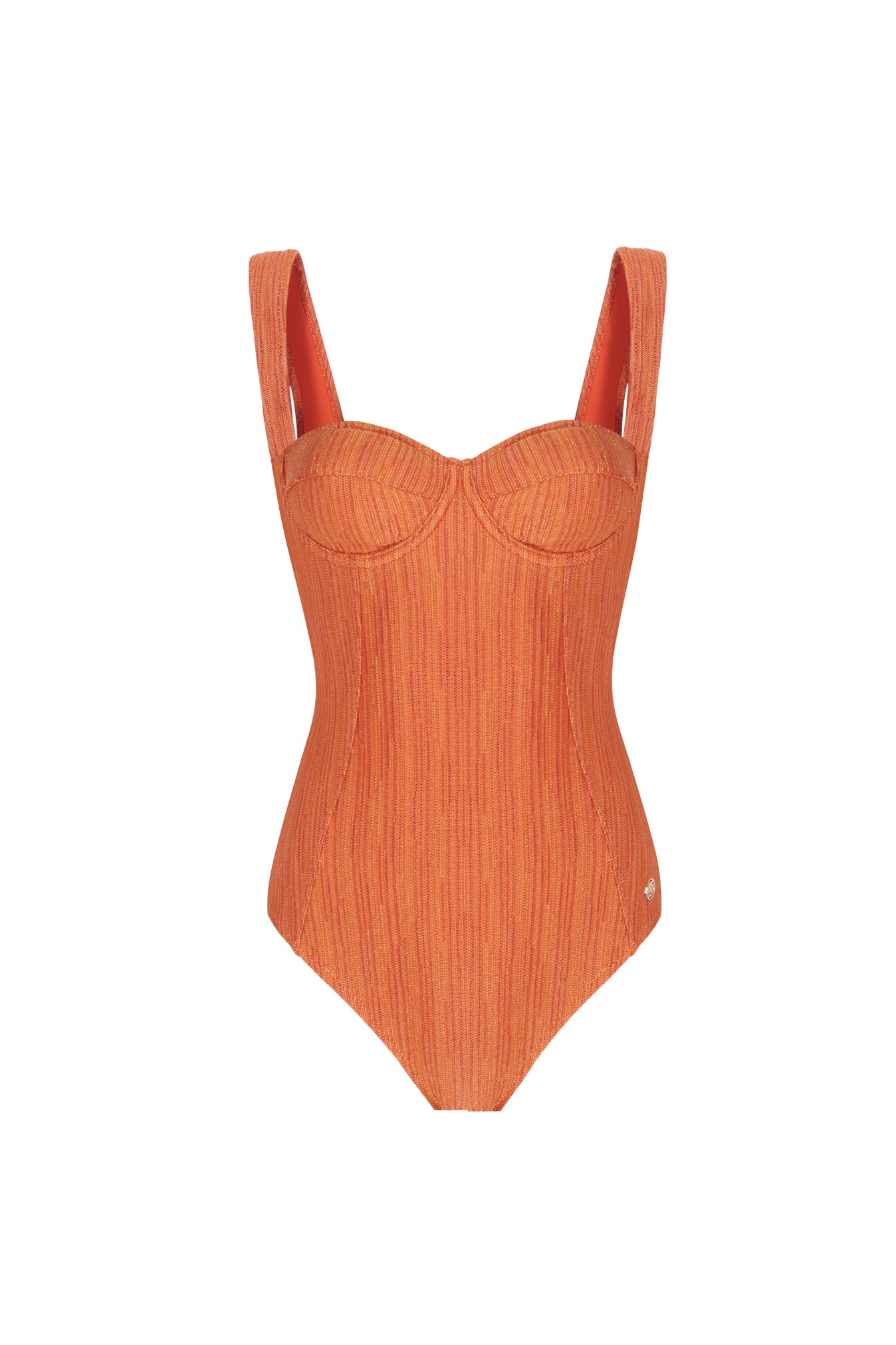 Ophelia Orange Textured Swimsuit