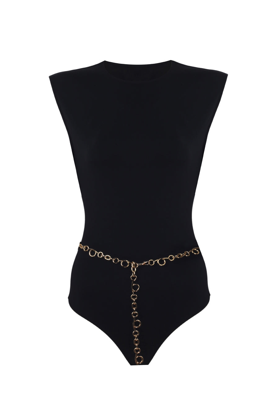 Audrey Black Swimsuit with Chain