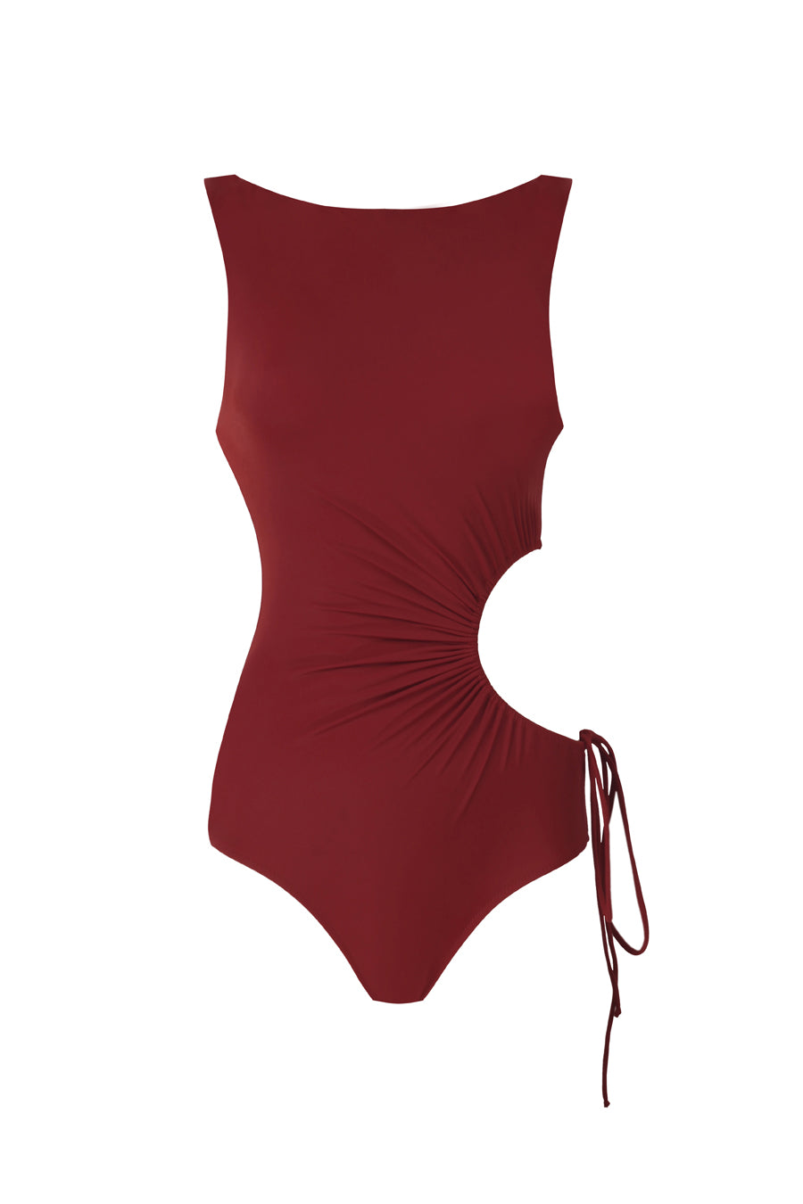 Vivienne Burgundy Cutout Swimsuit