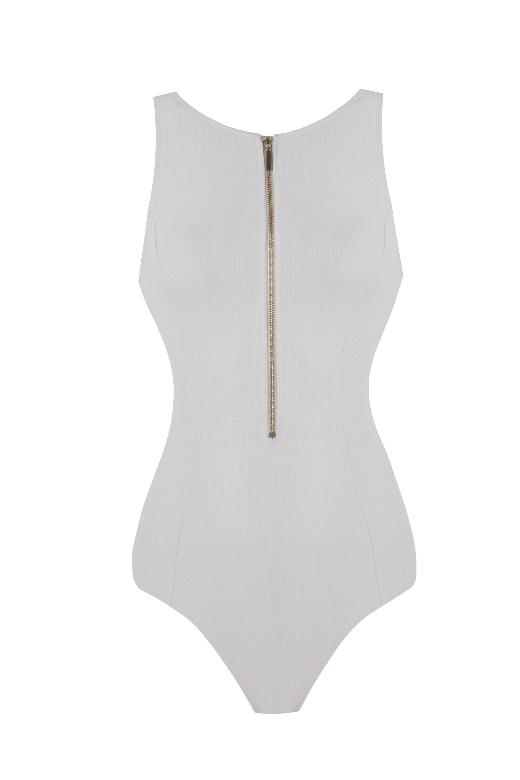 Clarette Ivory Textured Swimsuit