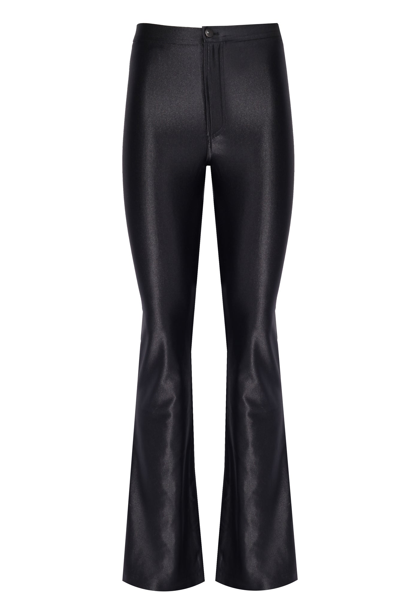 Sophie Anthracite Shiny Flared Pants